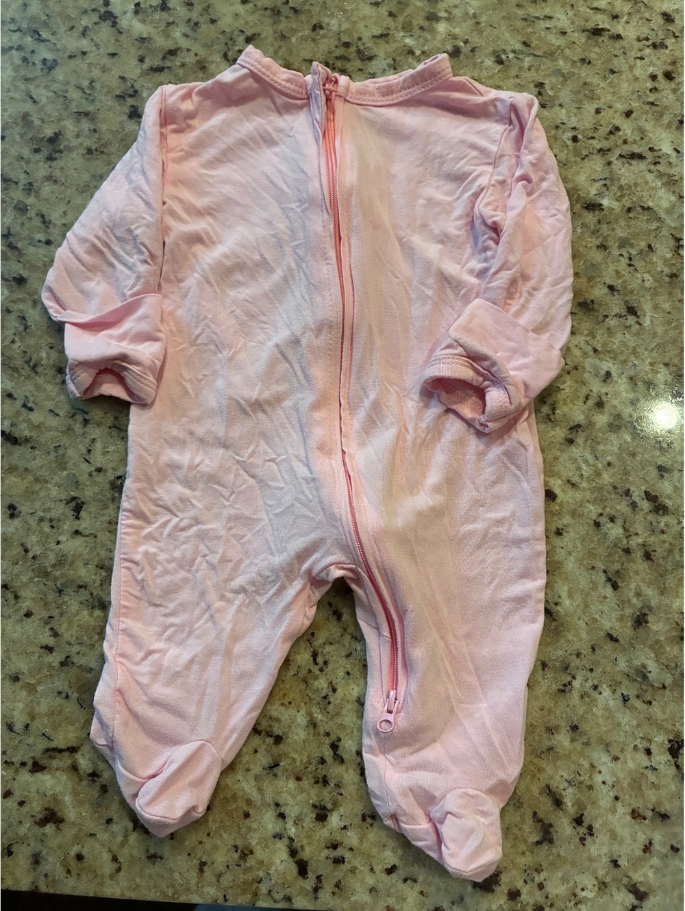 Aablexema Newborn Pink Bamboo Rayon Spandex Footed Sleeper